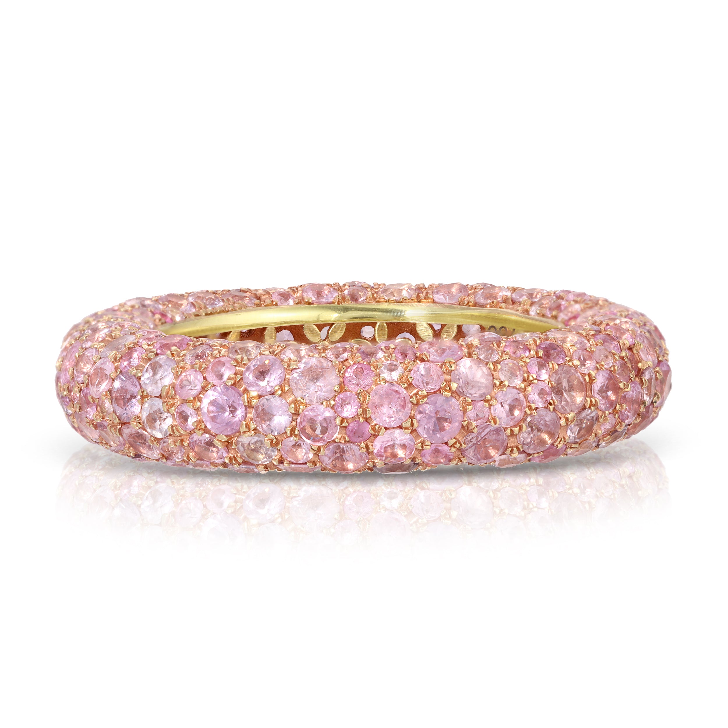 Pink Sapphire Oval Eternity Bands