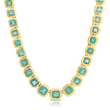 Asscher Emerald Tennis Necklace