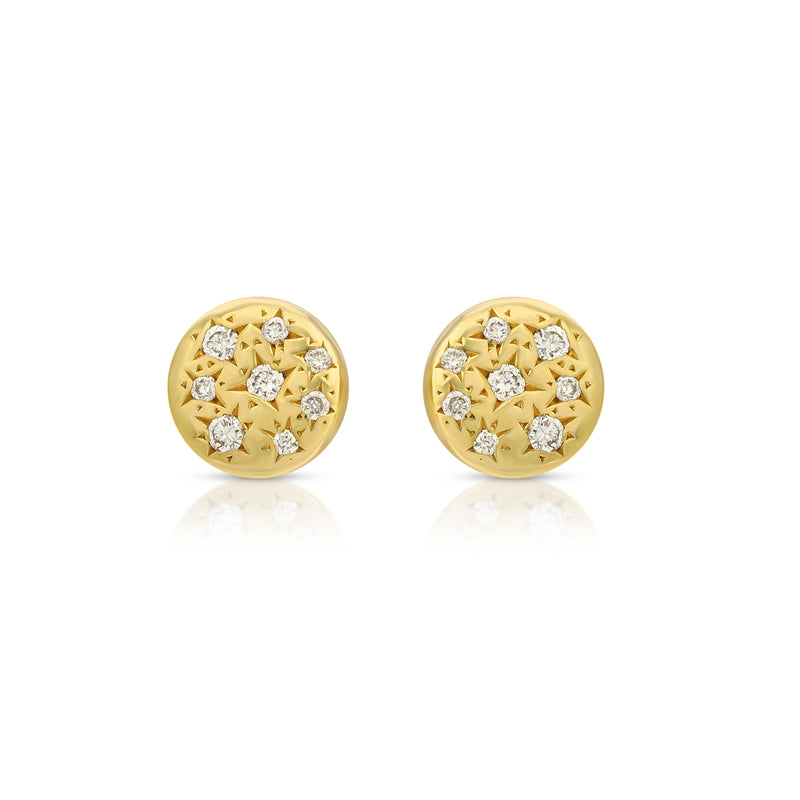 Imogen Studs - Small 18K Yellow Gold Diamonds