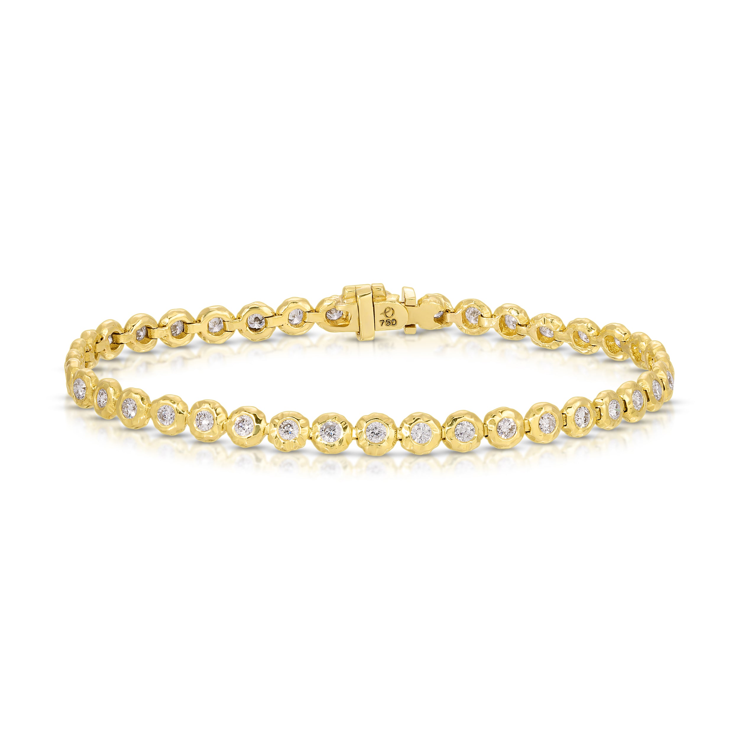 ブレスレット Numbering Ellipse Glass Bracelet #7925 5BNY885 Oval Lab-Created Opal Link Line Bracelet in Sterling Silver