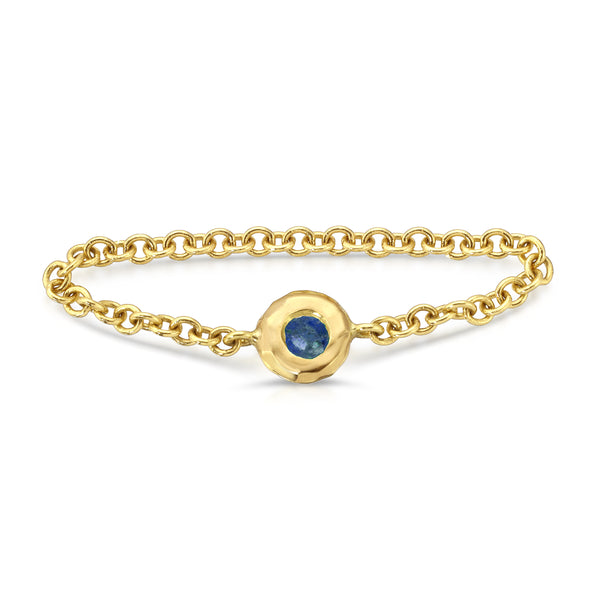 Nesting Gem Chain Ring - Sapphire