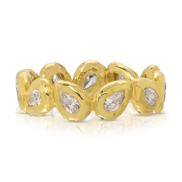 Nesting Gem Eternity Ring - Pear - Diamond