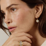 Round Diamond Hidden Gem Hoops