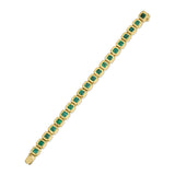 Asscher Cut Emerald Nesting Gem Tennis Bracelet