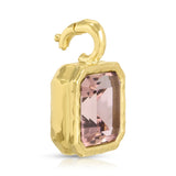 Hidden Gem Pendant - Asscher Cut Pink Tourmaline
