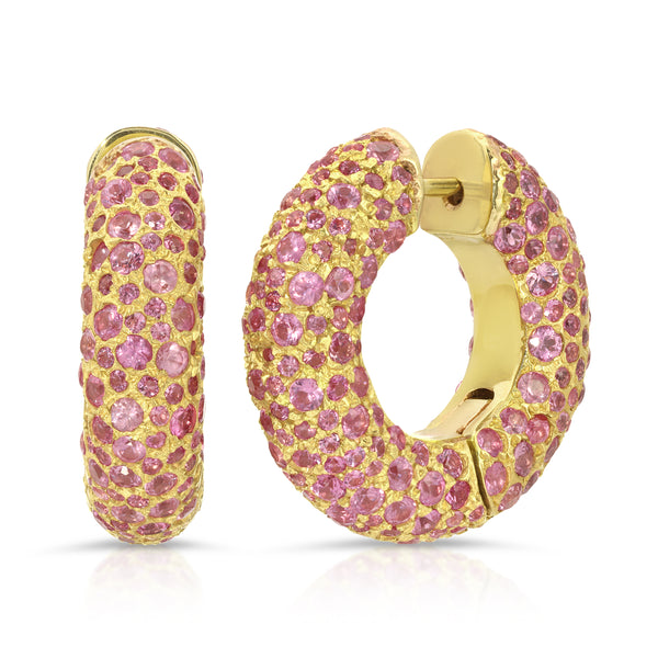 Blossom Bubble Earrings - Pink Sapphire