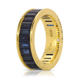 Men's Eternity Ring - Blue Sapphire