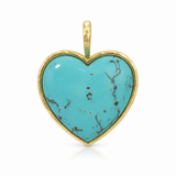 Hidden Gem Pendant - Heart Turquoise