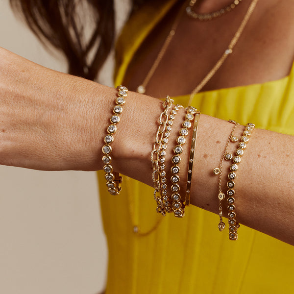 Diamond Blossom Tennis Bracelet