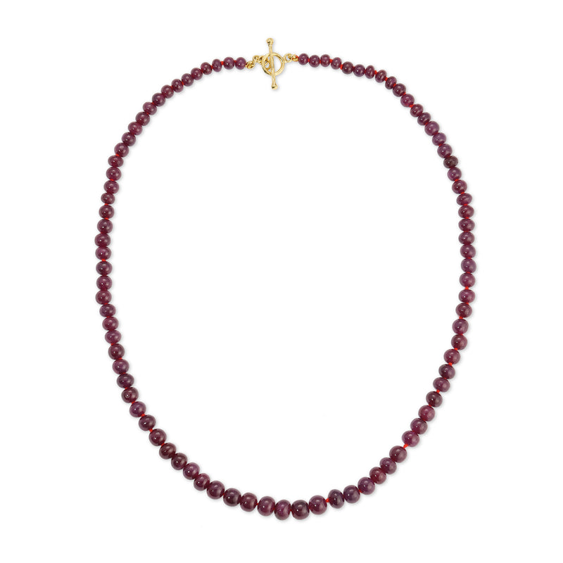 Dark Ruby Beaded Necklace – Octavia Elizabeth