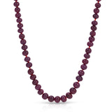 Dark Ruby Beaded Necklace