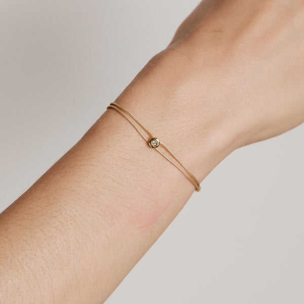 Cream Parachute Nesting Gem Bracelet