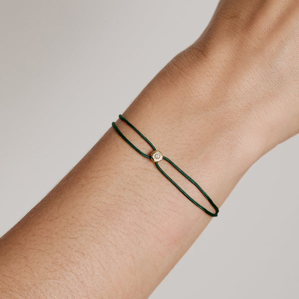 Forest Green Parachute Nesting Gem Bracelet