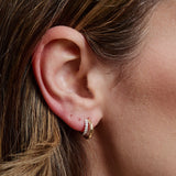 Doubled Diamond Tribute Hoops