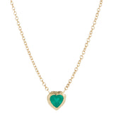 Emerald Heart & Toggle Necklace