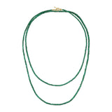 Long Emerald Beaded Necklace