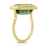 Fern Ring Emerald Cut Green Tourmaline