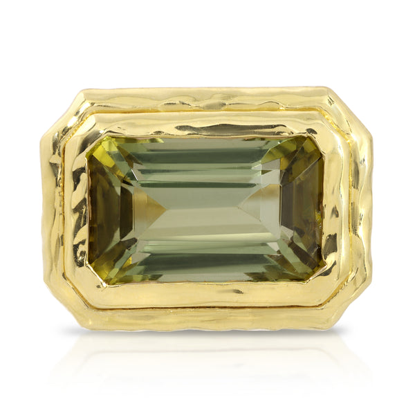 Ferry Point Ring Emerald Cut Green Tourmaline