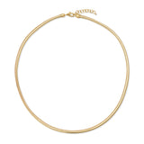 Gold Vegan Leather & Gold Necklace