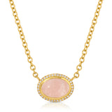 Hibiscus Necklace Pink Beryl & Diamonds