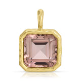 Hidden Gem Pendant - Asscher Cut Pink Tourmaline