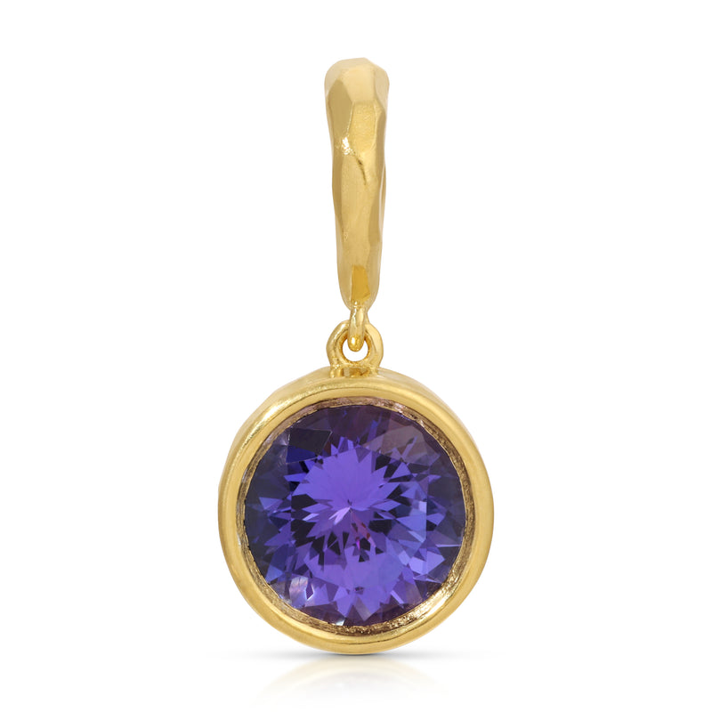 Hidden Gem Pendant - Round Tanzanite