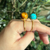 Tiger's Eye Orb Ring