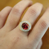 Blushing Ring - Pink Garnet