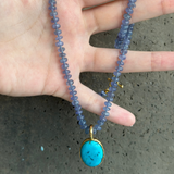 Tanzanite Beaded Necklace - 16 Inches