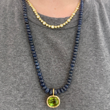 Sapphire Beaded Necklace - 21 Inches