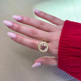 Blushing Ring - Pink Zircon