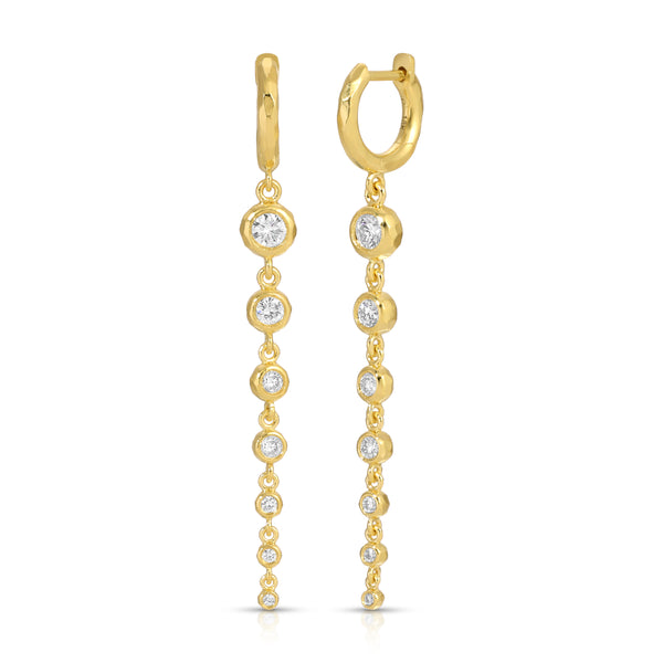 Charmed Micro Gabby Hoops Tiered Diamond Nesting Gem Drops Seven