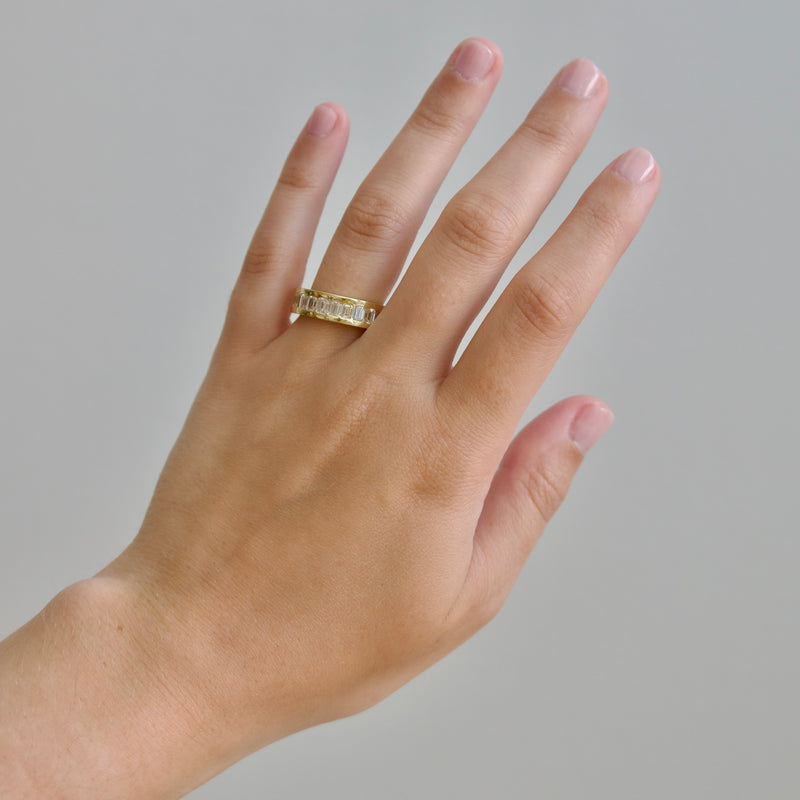 Emerald Cut Diamond Ivy Eternity Band