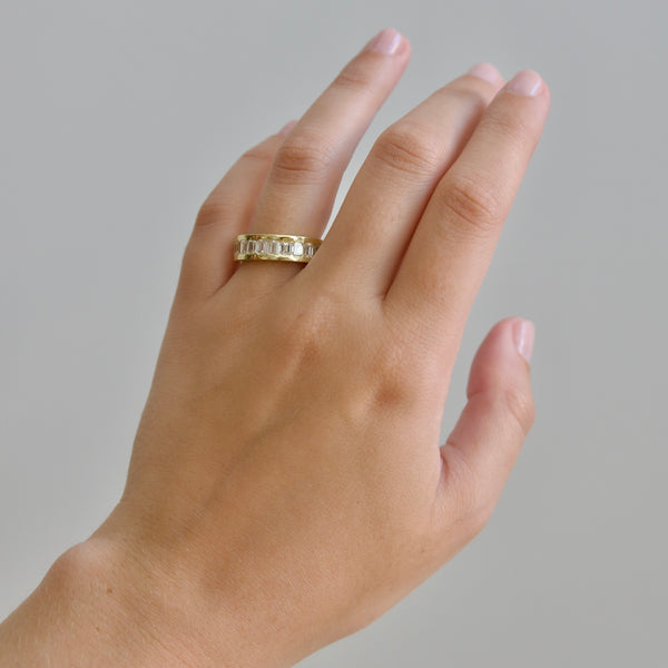 Emerald Cut Diamond Ivy Eternity Band