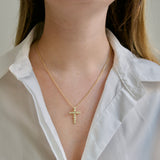 Small Nesting Gem Cross Necklace