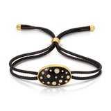Leather Wood Nesting Gem Bracelet