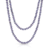 Tanzanite Beaded Necklace - 32 Inches