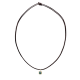 Leather and Gold Men’s Cord Necklace