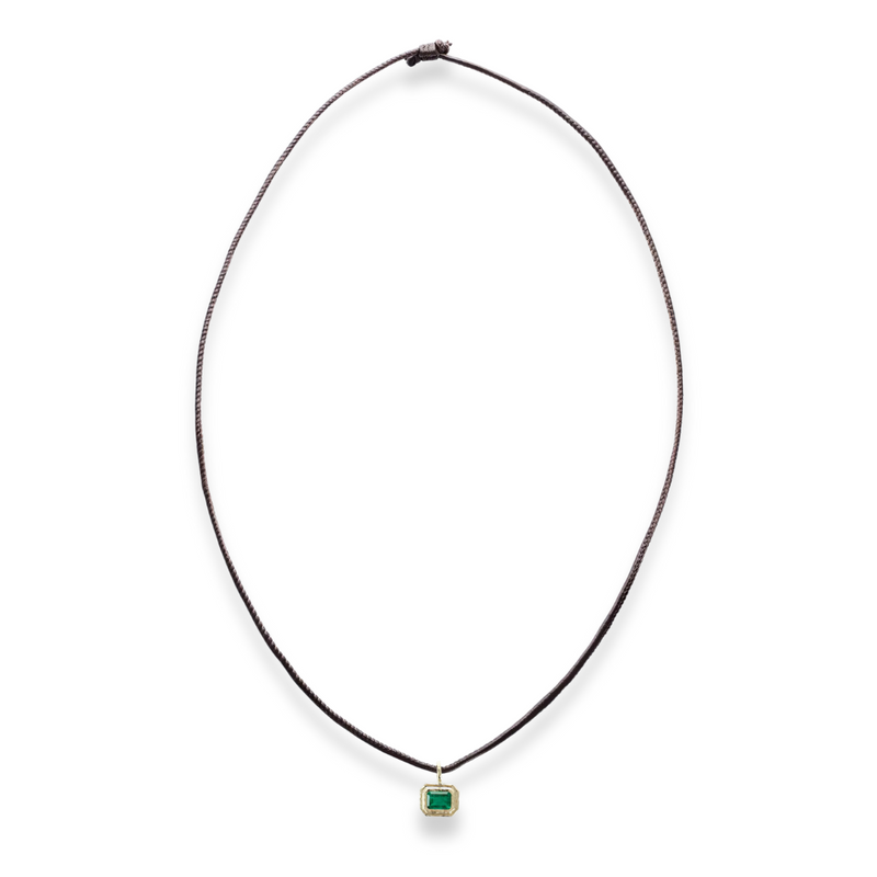 Leather and Gold Men’s Cord Necklace