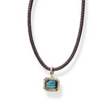 Leather and Gold Men’s Cord Necklace