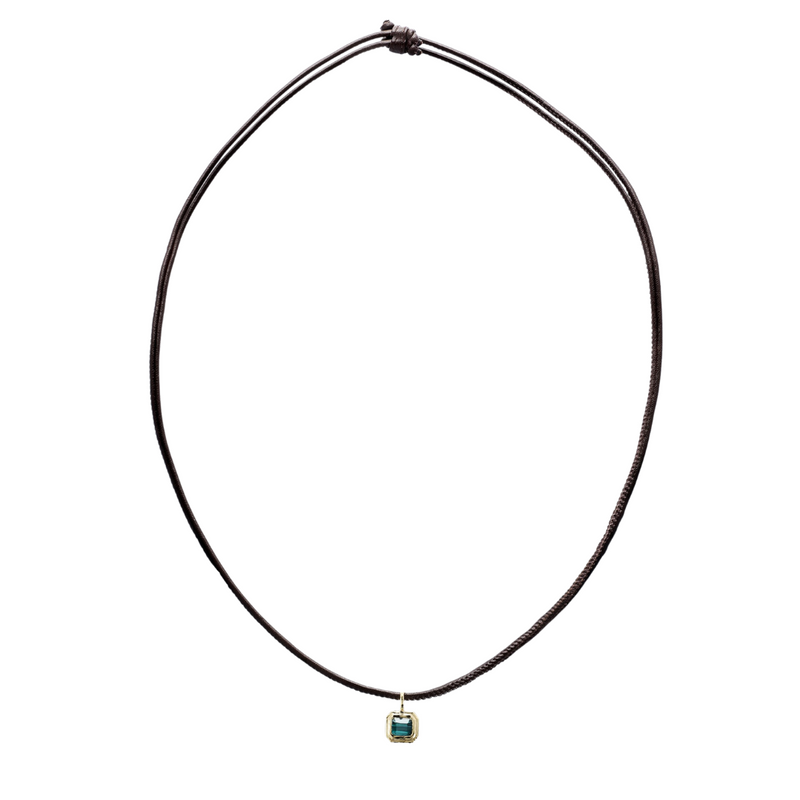 Leather and Gold Men’s Cord Necklace