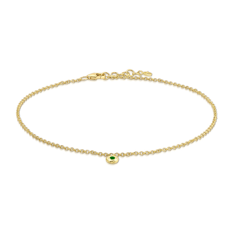 Nesting Gem Anklet - Emerald