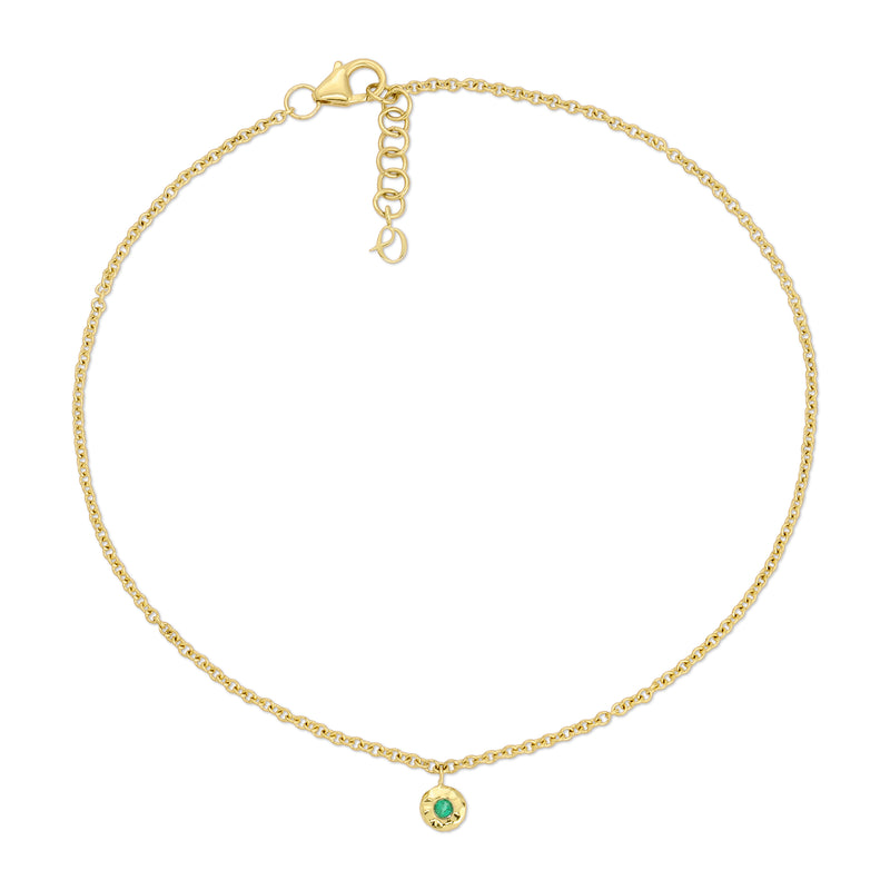 Nesting Gem Anklet - Emerald