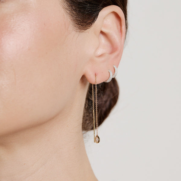 Pear DiamondNesting Gem Drop Earrings