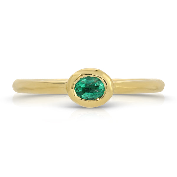 Nesting Gem Emerald Stack Ring