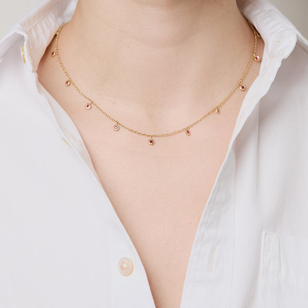 Ruby Nesting Gem Eternity Necklace