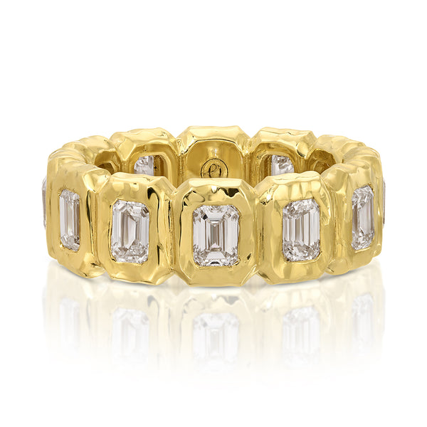 Nesting Gem Eternity Ring - Emerald Cut - Diamond