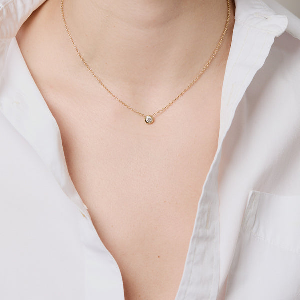 0.25 Carat Diamond Nesting Gem Necklace