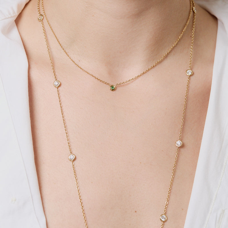 Emerald Nesting Gem Necklace