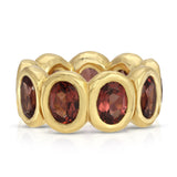 Nesting Gem Oval Garnet Eternity Band